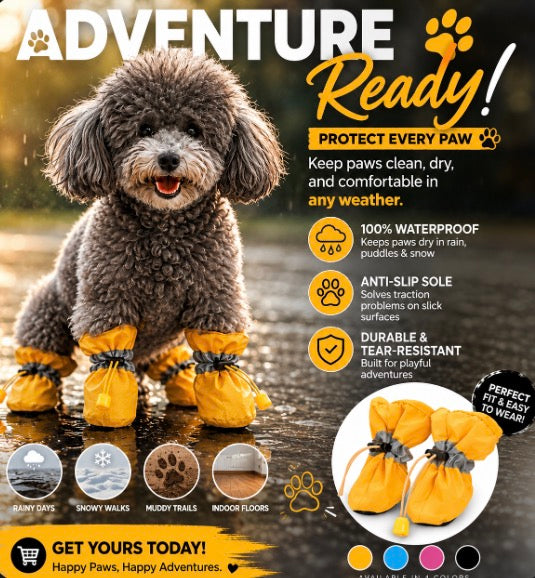 Non-Slip Waterproof Dog Booties