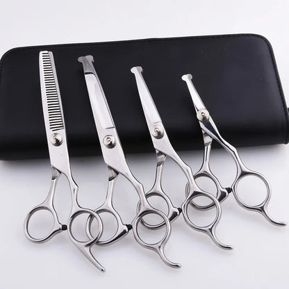Professional Grooming Shears For Dogs Pet Hair Grooming Scissors Kit with Safety Round Tip