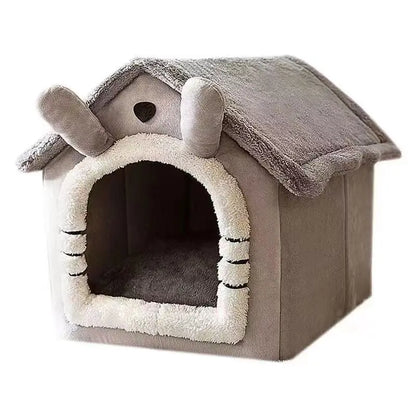 🏠 All-Season Cozy Pet House Bed