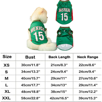 Pet Soccer Jersey Dog & Cat Breathable Mesh T-Shirt Summer Puppy Sports Vest