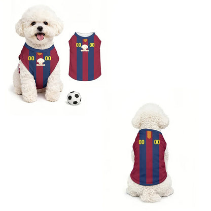 Dog Soccer Jersey Breathable Mesh Vest Football T-Shirt for Dogs & Cats Puppy