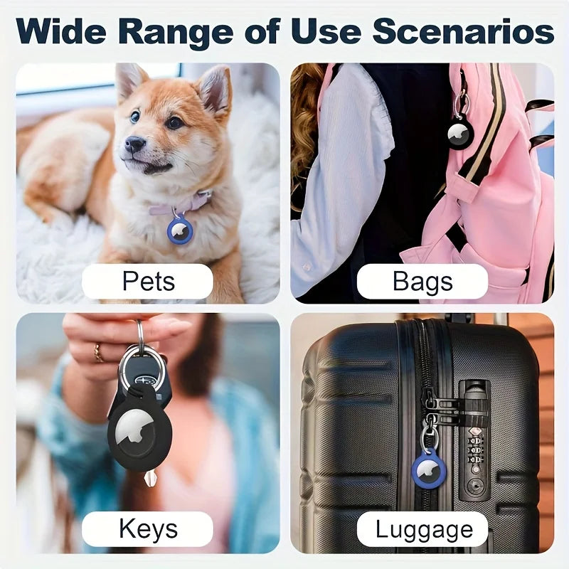 AirTag protective case with lanyard, scratch-resistant, 360-degree all-around protection, AirTag keychain accessory, AirTag stor