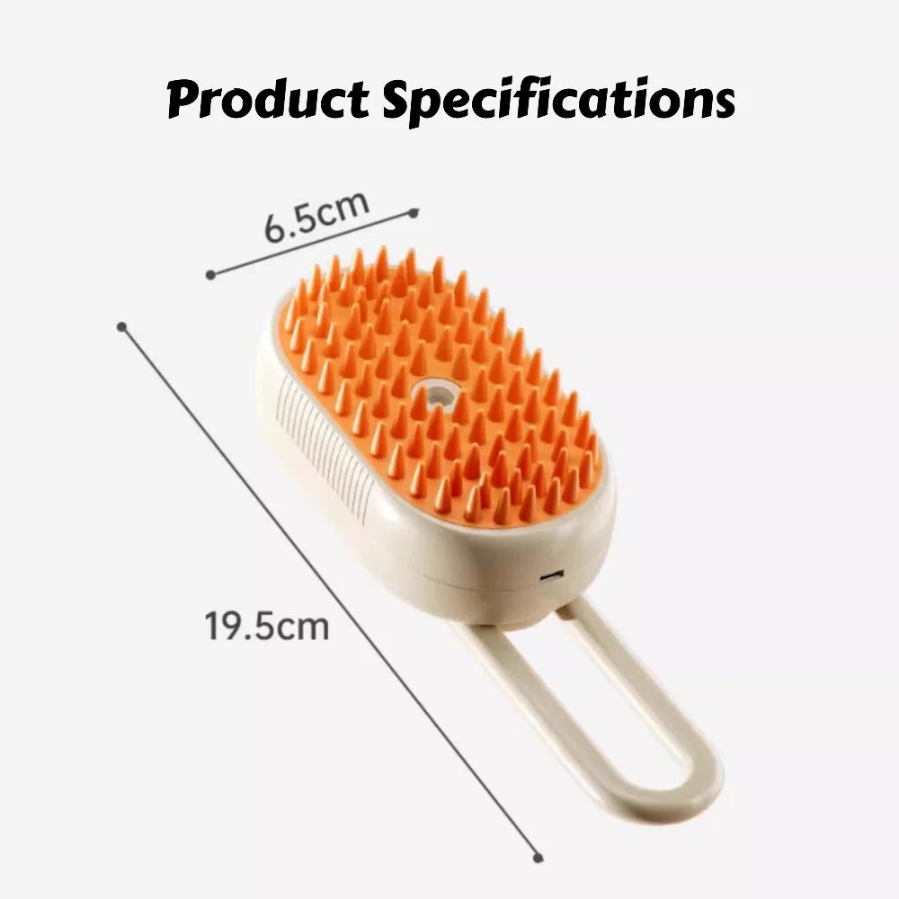 Pet Mist Spray Grooming Brush: Detangling & Massage Tool for Cats with Water Spray Function, Reduces Shedding and Smooths Coat
