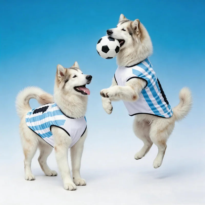 Pet Soccer Jersey Dog & Cat Breathable Mesh T-Shirt Summer Puppy Sports Vest