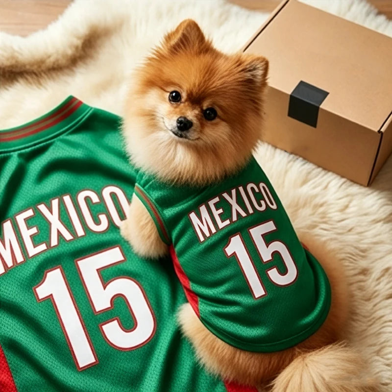 Pet Soccer Jersey Dog & Cat Breathable Mesh T-Shirt Summer Puppy Sports Vest