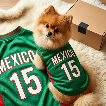 Pet Soccer Jersey Dog & Cat Breathable Mesh T-Shirt Summer Puppy Sports Vest