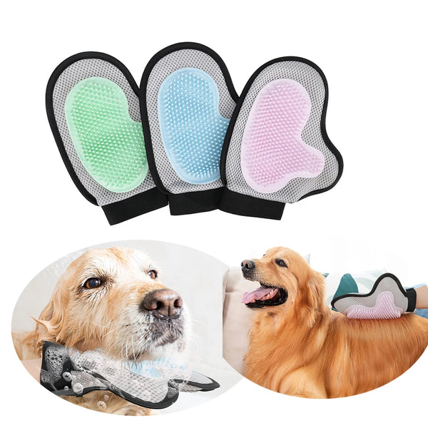Pet Grooming Glove – Hair Remover & Massage Brush for Cats & Dogs