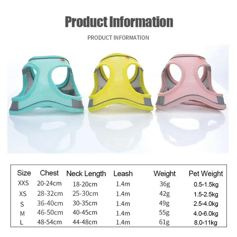 Reflective Pet Harness Set