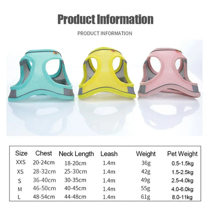 Reflective Pet Harness Set