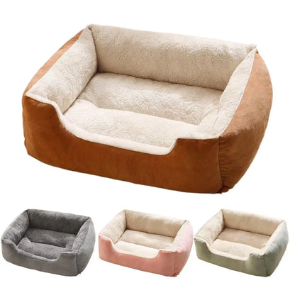 Square Nest Pet Large Dog Bed for Small Medium Dogs Soft Fleece Nest Big Dog Sofa Bed Winter Warm Cat House for Pet ﻿