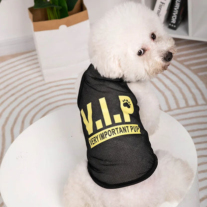 Pet Dog Summer Mesh Jersey T-Shirt Breathable Vest for Small & Large Dogs Cats