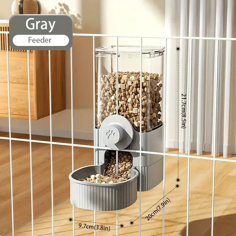 Automatic Pet Water Dispenser and Feeder Set, Hanging Water Dispenser, Automatic Cat Feeder, Dog Hanging Cage Water and Food Supplies, Cat Bowl, Dog Food Bowl