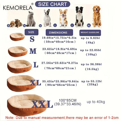 Plush Oval Pet Bed 🐾🛏️