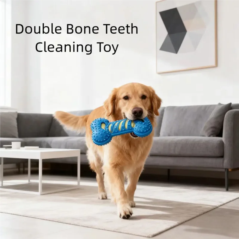 Pet Dog Chew Toys Rubber Bone Toy Bite Resistant Puppy Interactive Stick Puppy Chewing Toy Squeaky Interactive Dog Toys