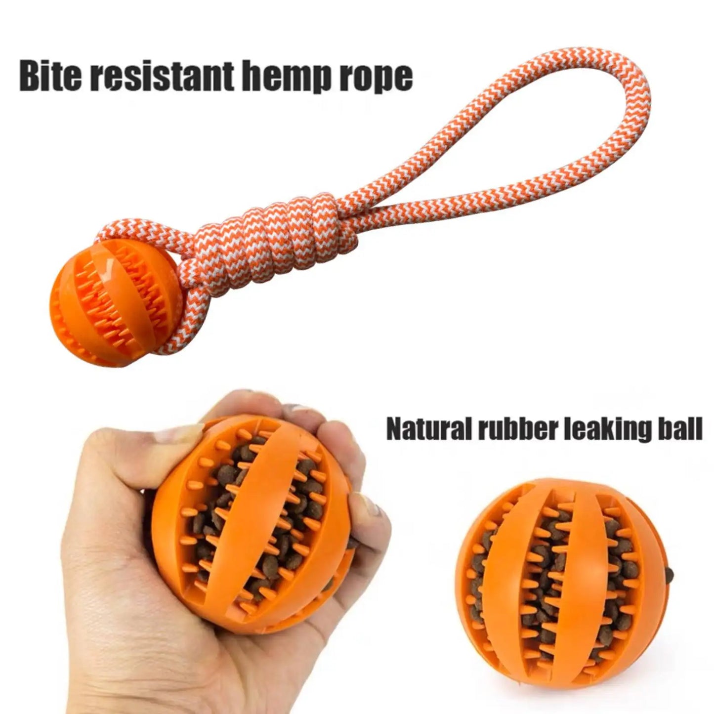 🦴 Cotton Rope Treat Dispensing Dog Toy