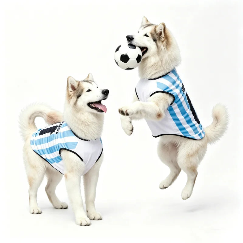 Pet Soccer Jersey Dog & Cat Breathable Mesh T-Shirt Summer Puppy Sports Vest