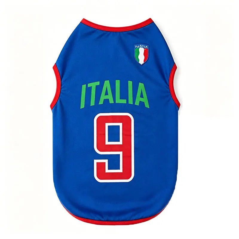 Sport Team Dog Jersey Number Print Mesh Vest Sleeveless Shirt for Dogs & Cats