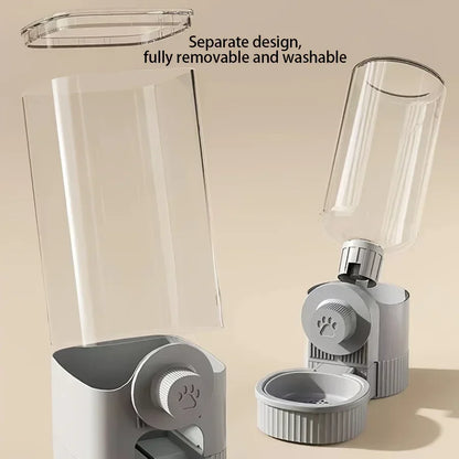 Automatic Pet Water Dispenser and Feeder Set, Hanging Water Dispenser, Automatic Cat Feeder, Dog Hanging Cage Water and Food Supplies, Cat Bowl, Dog Food Bowl