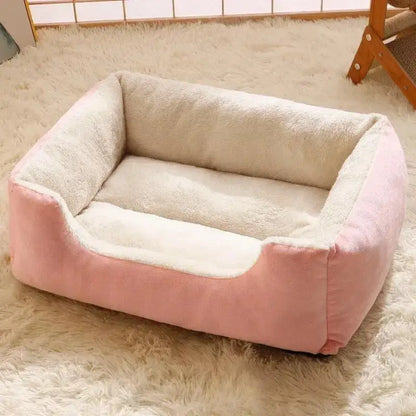 Square Nest Pet Large Dog Bed for Small Medium Dogs Soft Fleece Nest Big Dog Sofa Bed Winter Warm Cat House for Pet ﻿