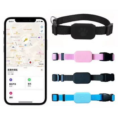 Waterproof Pet GPS Tracker - Dog & Cat Locator, with Adjustable Collar Anti Lost Dogs Real-time Tracking Device for iOS/Android