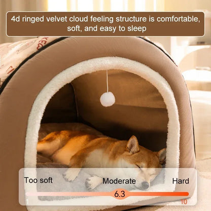 Removable Pet Dog Bed Cozy Pet Nest for Small Medium Dogs Cats Winter Warm Dog Sleeping Bed Comfortable Pet House Pet Supplies