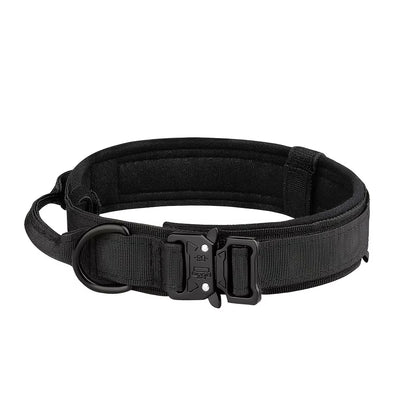 Tactical Dog Collar with Handle Adjustable Military Nylon Collar Comfortable & Durable Heavy Duty for Medium and Large Dogs