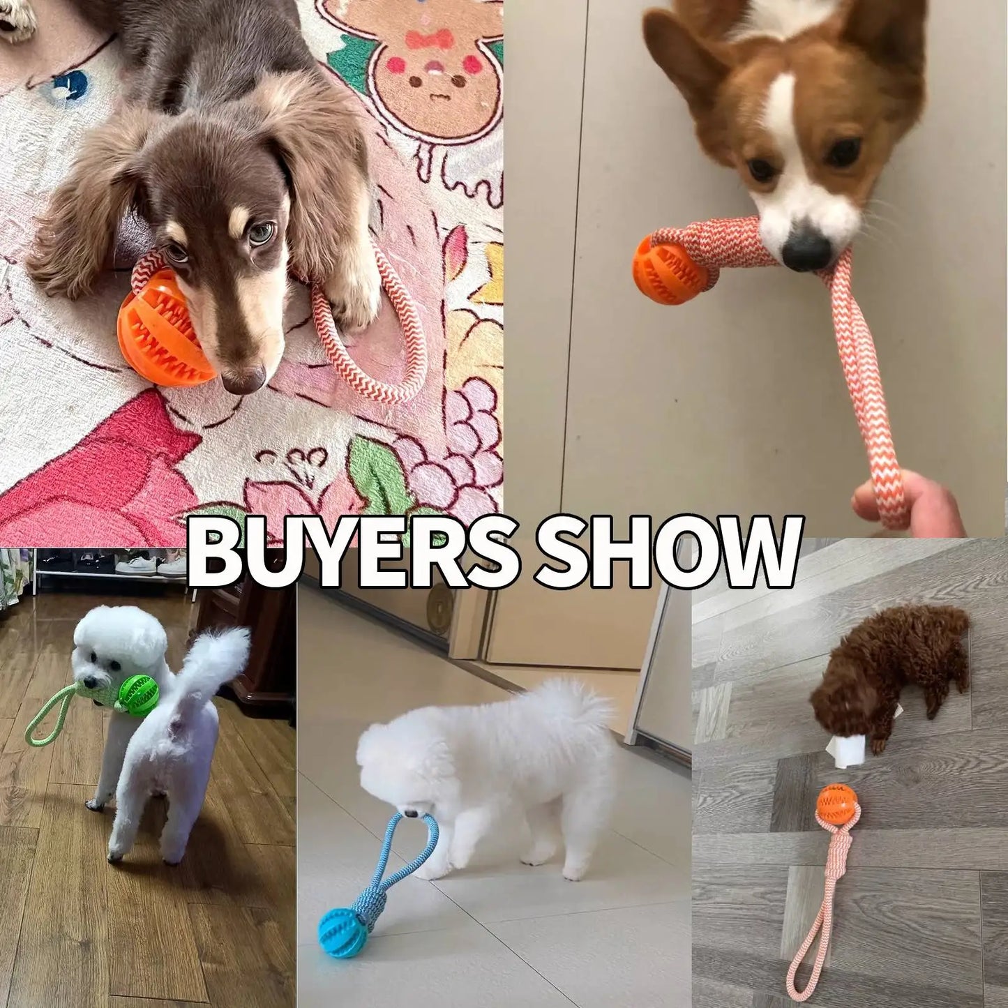 🦴 Cotton Rope Treat Dispensing Dog Toy