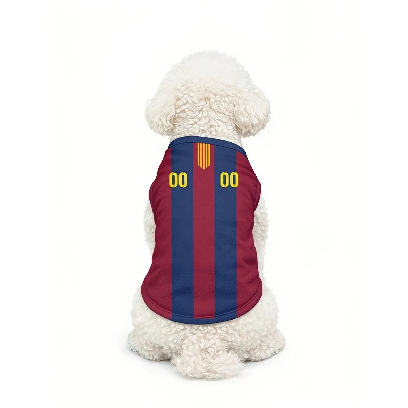 Dog Soccer Jersey Breathable Mesh Vest Football T-Shirt for Dogs & Cats Puppy