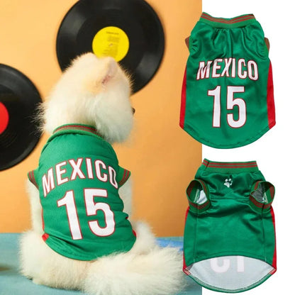 Breathable Mesh Pet Jersey Summer Dogs Soccer Clothes T-shirts Sleeveless Puppy Vest for Teddy Chihuahua Bichon Pets Supplies