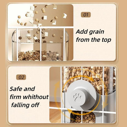 Automatic Pet Water Dispenser and Feeder Set, Hanging Water Dispenser, Automatic Cat Feeder, Dog Hanging Cage Water and Food Supplies, Cat Bowl, Dog Food Bowl