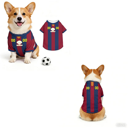 Dog Soccer Jersey Breathable Mesh Vest Football T-Shirt for Dogs & Cats Puppy