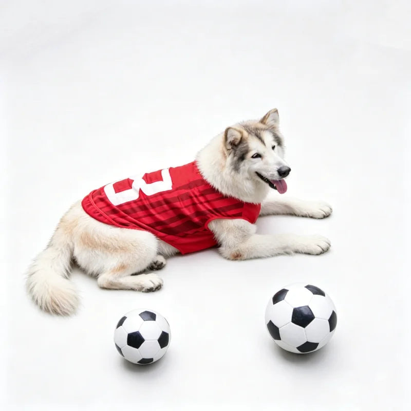 Sport Team Dog Jersey Number Print Mesh Vest Sleeveless Shirt for Dogs & Cats