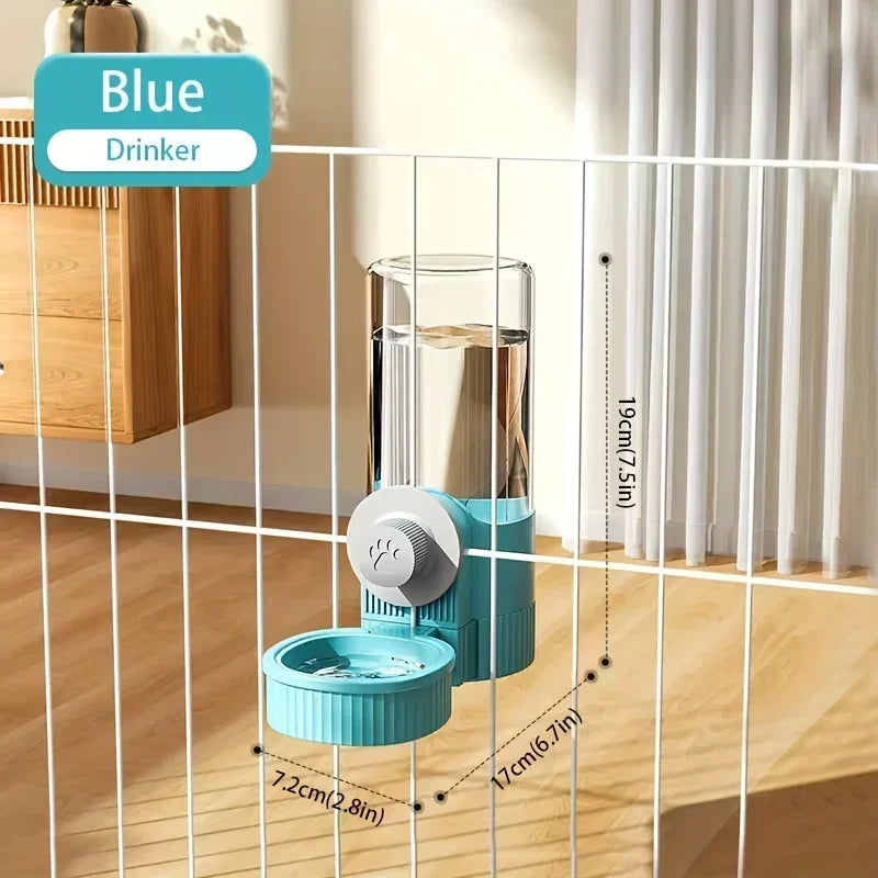 Automatic Pet Water Dispenser and Feeder Set, Hanging Water Dispenser, Automatic Cat Feeder, Dog Hanging Cage Water and Food Supplies, Cat Bowl, Dog Food Bowl