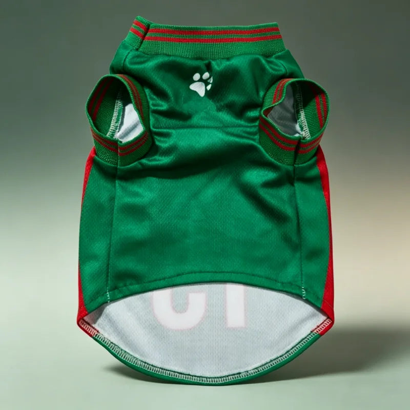 Pet Soccer Jersey Dog & Cat Breathable Mesh T-Shirt Summer Puppy Sports Vest