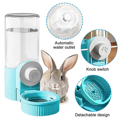 Automatic Pet Water Dispenser and Feeder Set, Hanging Water Dispenser, Automatic Cat Feeder, Dog Hanging Cage Water and Food Supplies, Cat Bowl, Dog Food Bowl