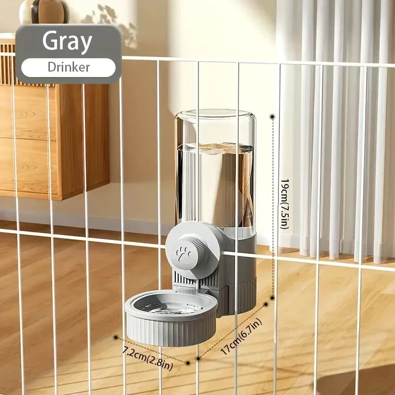 Automatic Pet Water Dispenser and Feeder Set, Hanging Water Dispenser, Automatic Cat Feeder, Dog Hanging Cage Water and Food Supplies, Cat Bowl, Dog Food Bowl
