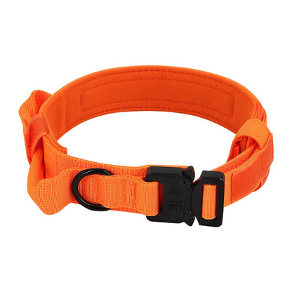 Tactical Dog Collar with Handle Adjustable Military Nylon Collar Comfortable & Durable Heavy Duty for Medium and Large Dogs