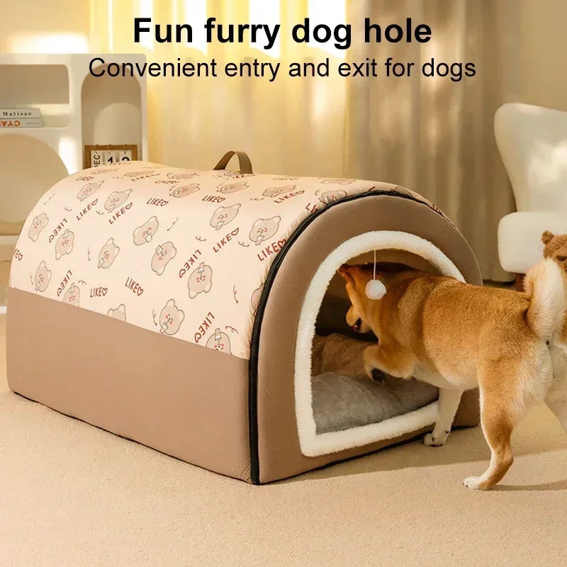 Removable Pet Dog Bed Cozy Pet Nest for Small Medium Dogs Cats Winter Warm Dog Sleeping Bed Comfortable Pet House Pet Supplies
