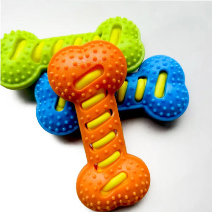 Pet Dog Chew Toys Rubber Bone Toy Bite Resistant Puppy Interactive Stick Puppy Chewing Toy Squeaky Interactive Dog Toys