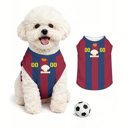 Dog Soccer Jersey Breathable Mesh Vest Football T-Shirt for Dogs & Cats Puppy