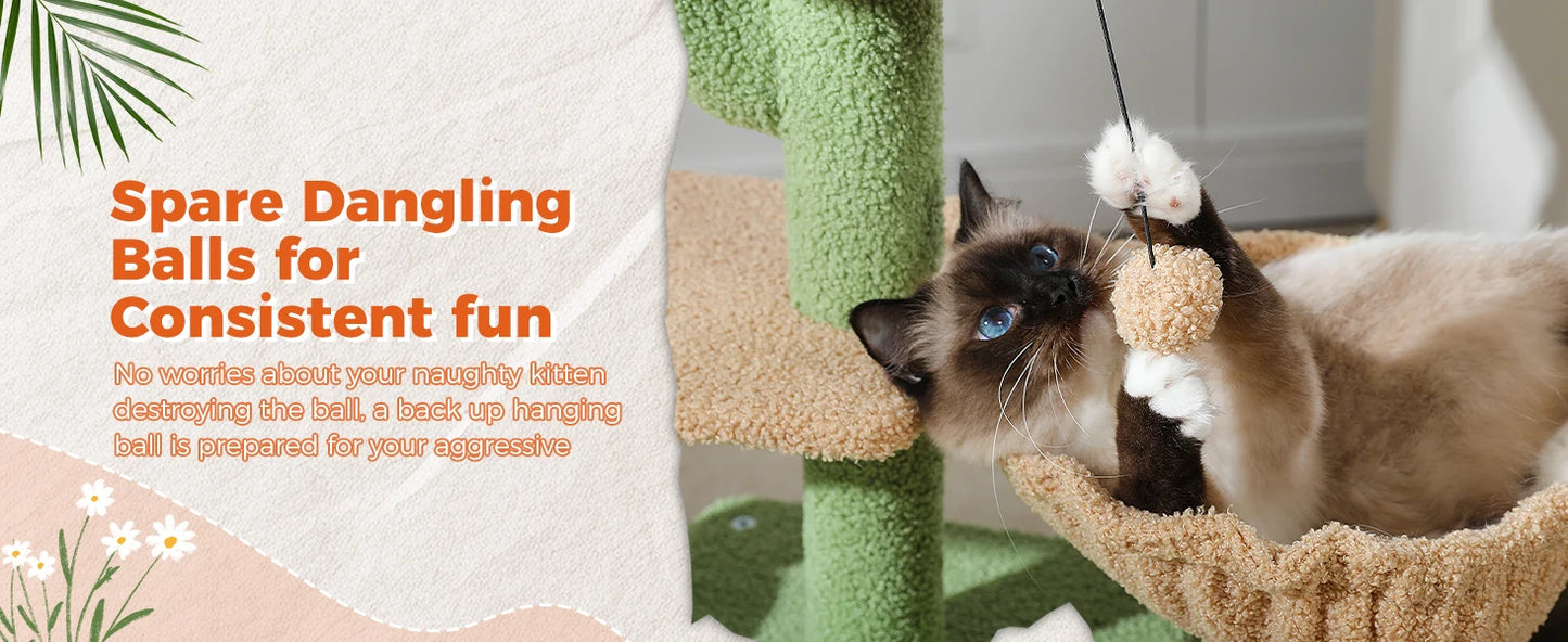 Cactus Cat Tree Tower 🌵🐱
