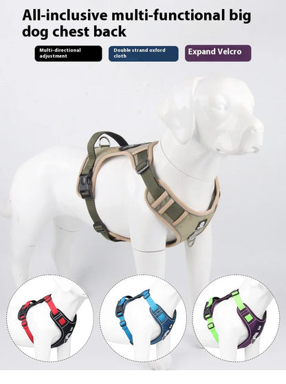 Anti-Pull Reflective Dog Harness with Multi-Point Adjustment No Pull Pet Vest for Pet Dogs Chew Proof and Durable