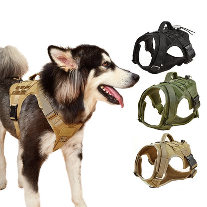 Tactical Dog Vest Harness No Pull Comfortable Adjustable Pet Harness For Medium Large Dog Military Training With Handle Labrador