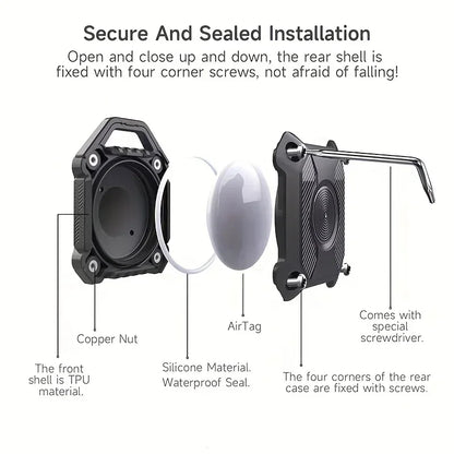 Airtag Protective Case – Sturdy & Durable, Compatible with Pet Collars, Keychains, Backpacks, Travel Bags & Camera Straps