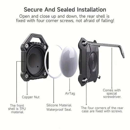 Airtag Protective Case – Sturdy & Durable, Compatible with Pet Collars, Keychains, Backpacks, Travel Bags & Camera Straps