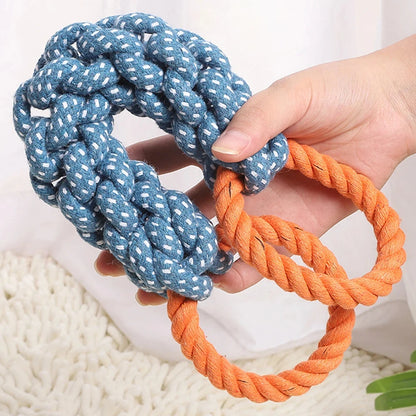 Double Ring Cotton Dog Rope Toy