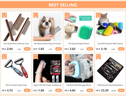 Professional Grooming Shears For Dogs Pet Hair Grooming Scissors Kit with Safety Round Tip