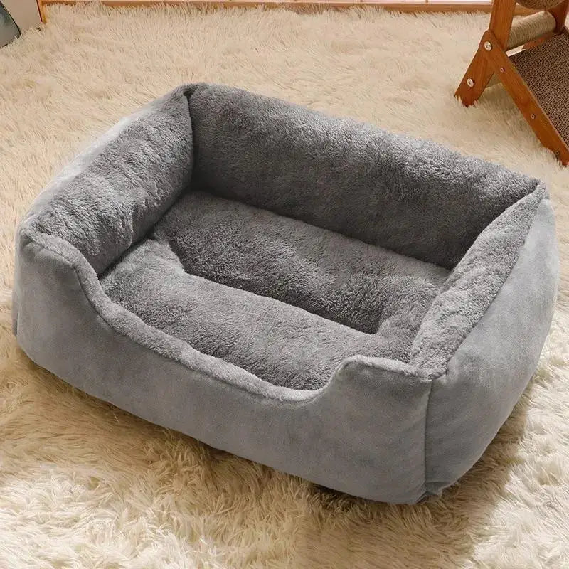 Square Nest Pet Large Dog Bed for Small Medium Dogs Soft Fleece Nest Big Dog Sofa Bed Winter Warm Cat House for Pet ﻿