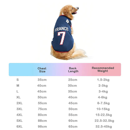 Pet Soccer Jersey Dog & Cat Breathable Mesh T-Shirt Summer Puppy Sports Vest