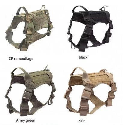 Tactical Dog Harness Military Training  Padded Quick Release Vest Pet Training Dog Harness For Set Small Medium Large Dogs